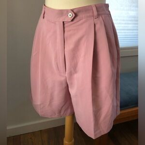 IZOD Women's Pastel Pink Golf Shorts Petite 10 High Waist